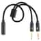 2 In 1 Audio Splitter Headphone Mic Adapter Braided AUX Cable 7