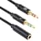 2 In 1 Audio Splitter Headphone Mic Adapter Braided AUX Cable 9