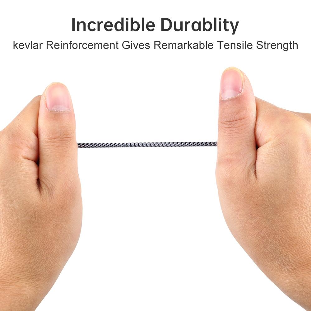 2 In 1 Audio Splitter Headphone Mic Adapter Braided AUX Cable 3