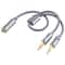 2 In 1 Audio Splitter Headphone Mic Adapter Braided AUX Cable 15