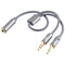 2 In 1 Audio Splitter Headphone Mic Adapter Braided AUX Cable 15