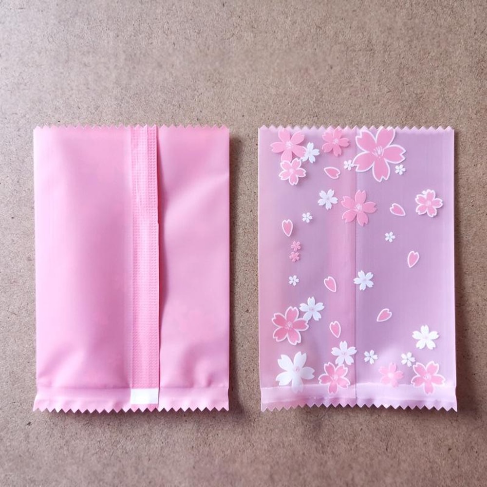 Cherry Blossom Frosted Cookie Bags SelfSeal Bakery Packaging For Treats Gifts 1