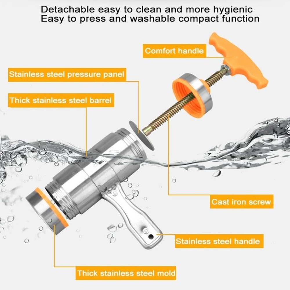 Handheld Manual Noodle Maker Stainless Steel Pasta Press 5