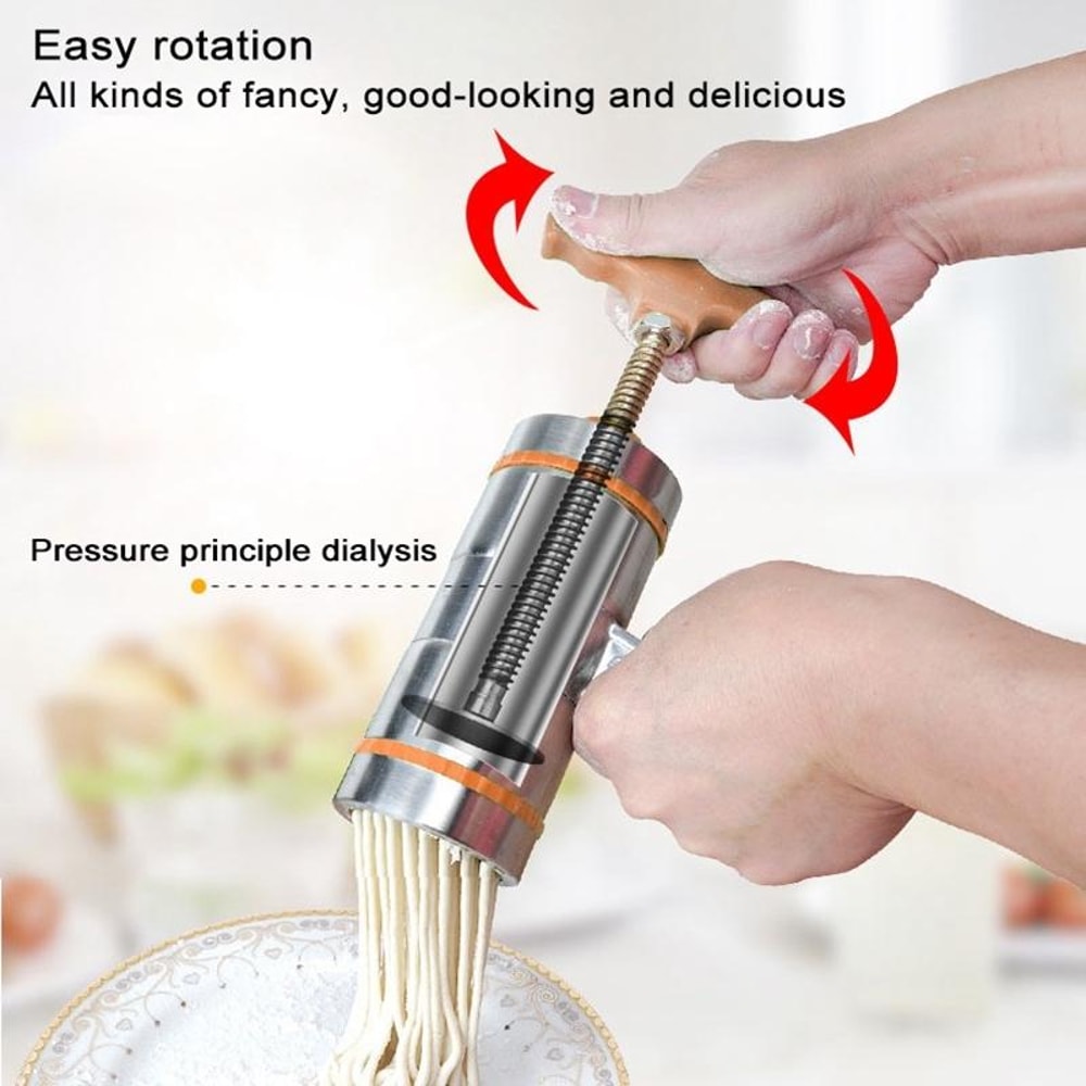 Handheld Manual Noodle Maker Stainless Steel Pasta Press 6