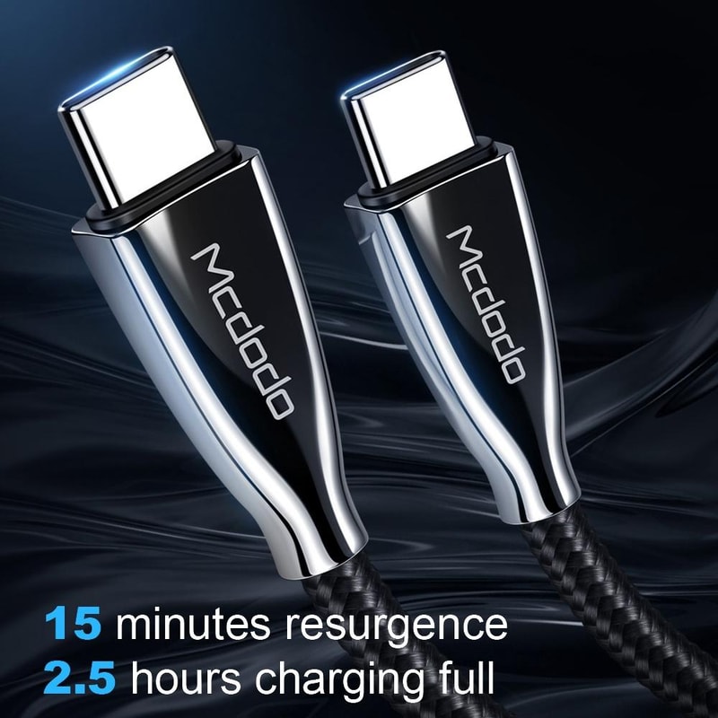 60W USB C To USB C Cable 3A Fast Charging Nylon Braided 2