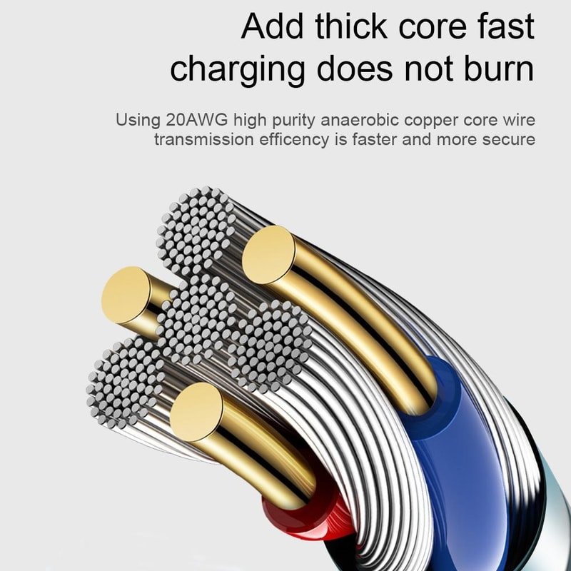 60W USB C To USB C Cable 3A Fast Charging Nylon Braided 6