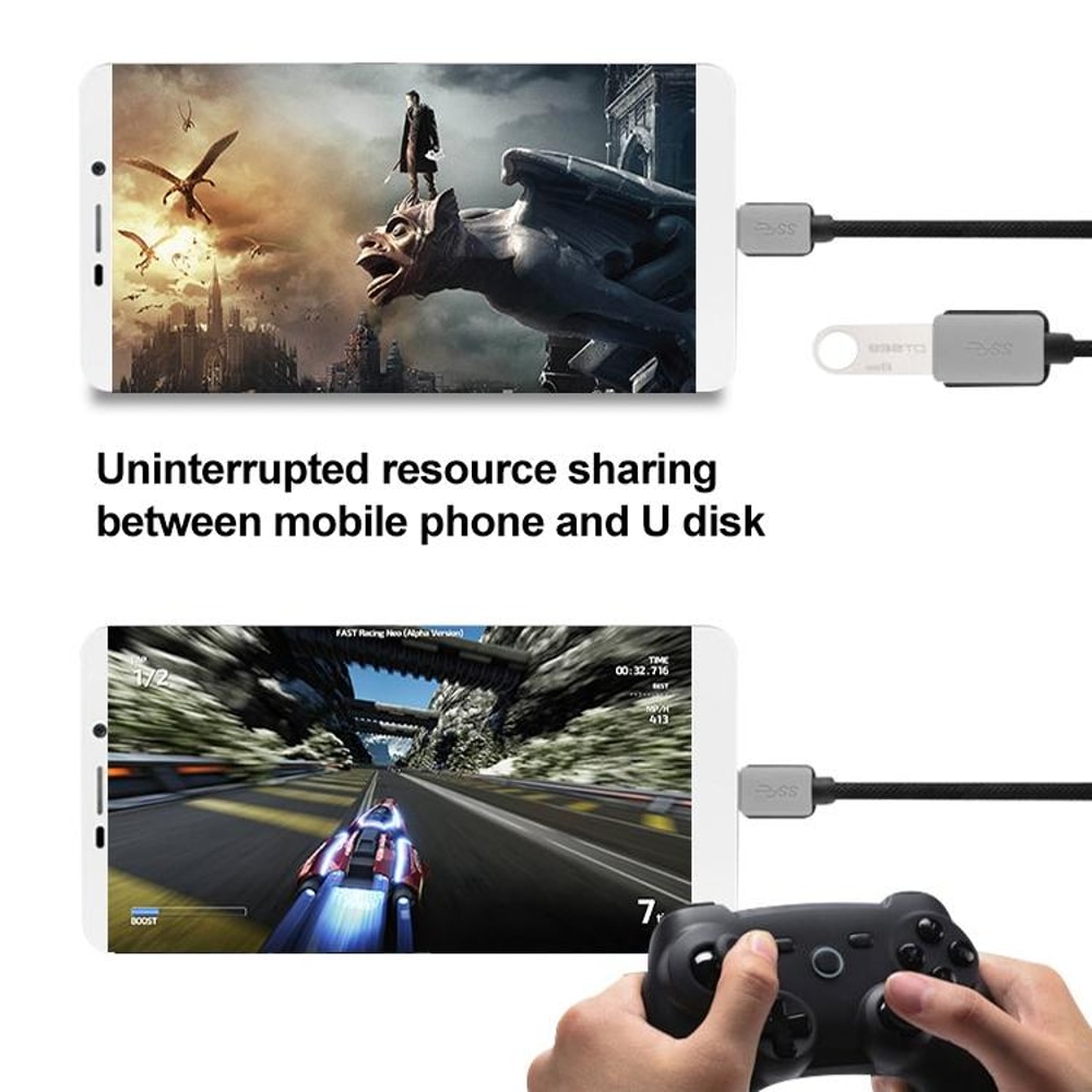 Durable Braided USB C Charging Cable 1m Fast Data Sync USB Type C Cord 3