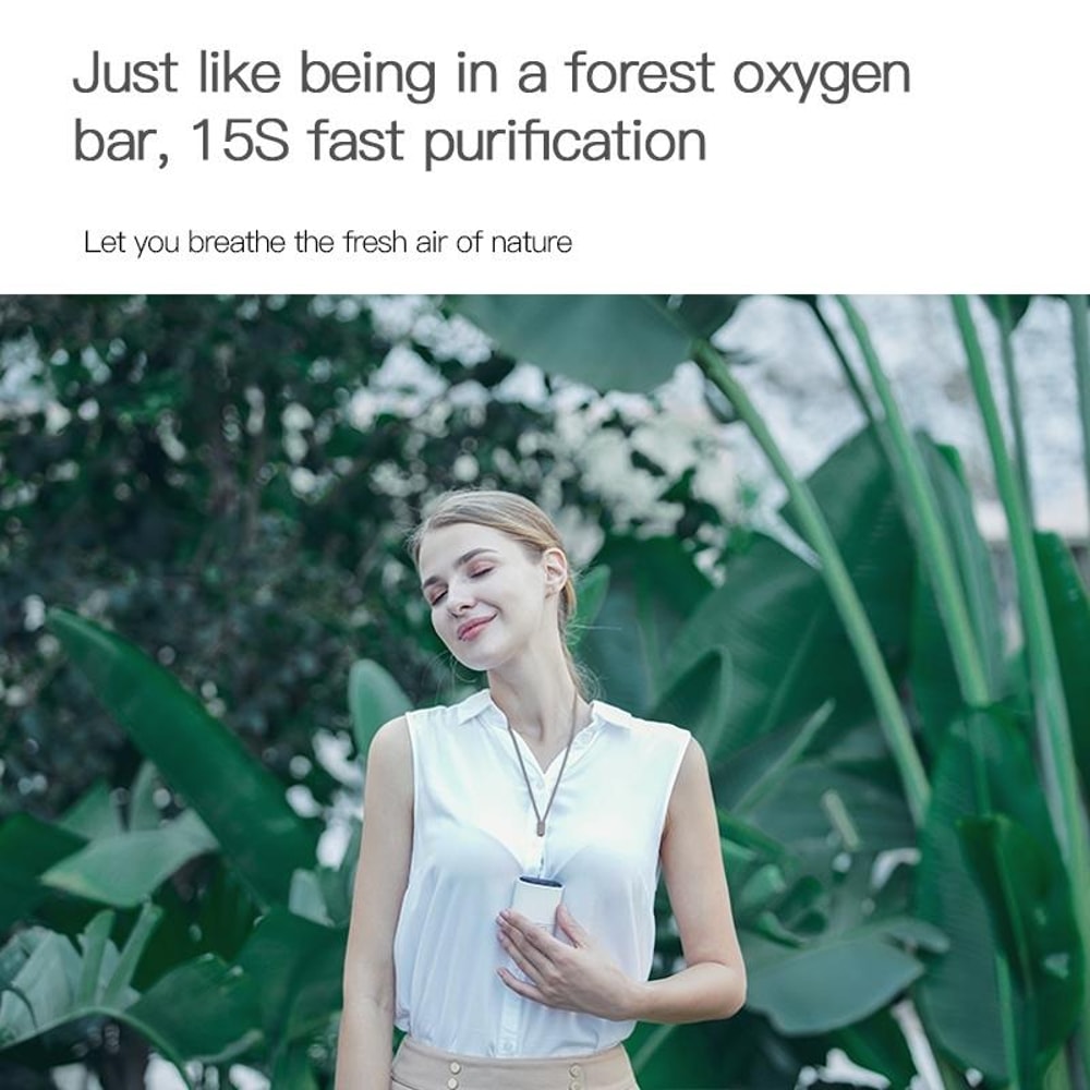 Hanging Neck Negative Ion Air Purifier Portable Personal Air Cleaner for Everyday Fresh Air Support