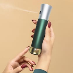 portable nano mist sprayer facial moisturizing device usb rechargeable skin hydration sprayer green