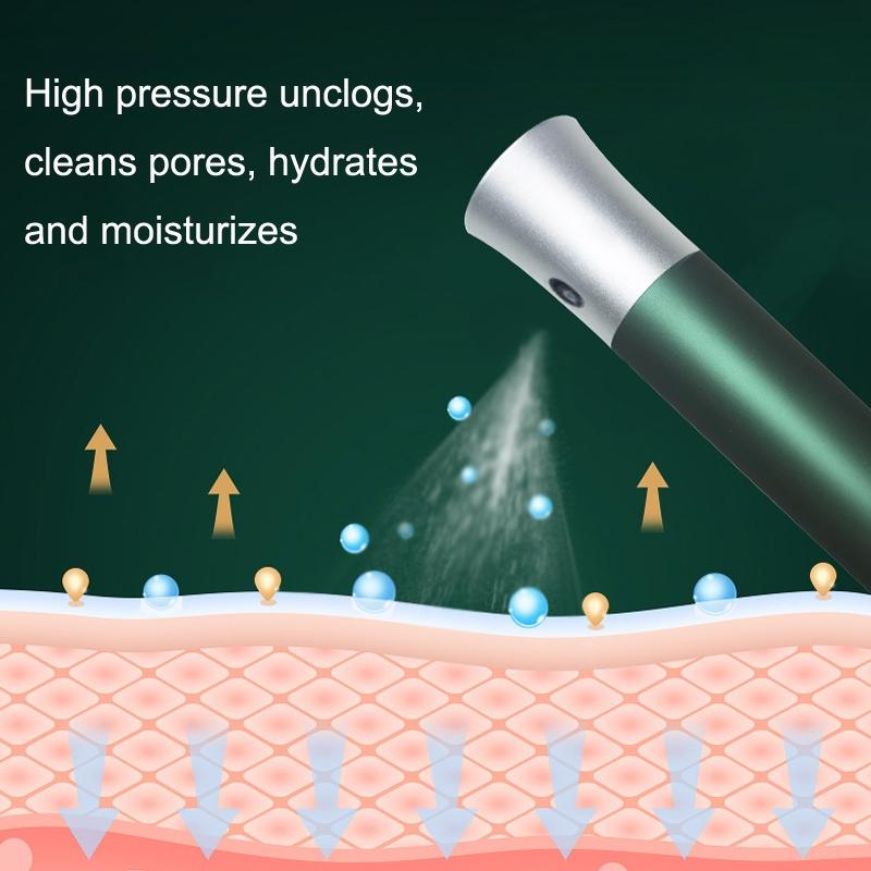 Portable Nano Mist Sprayer Facial Moisturizing Device USB Rechargeable Skin Hydration Sprayer Green