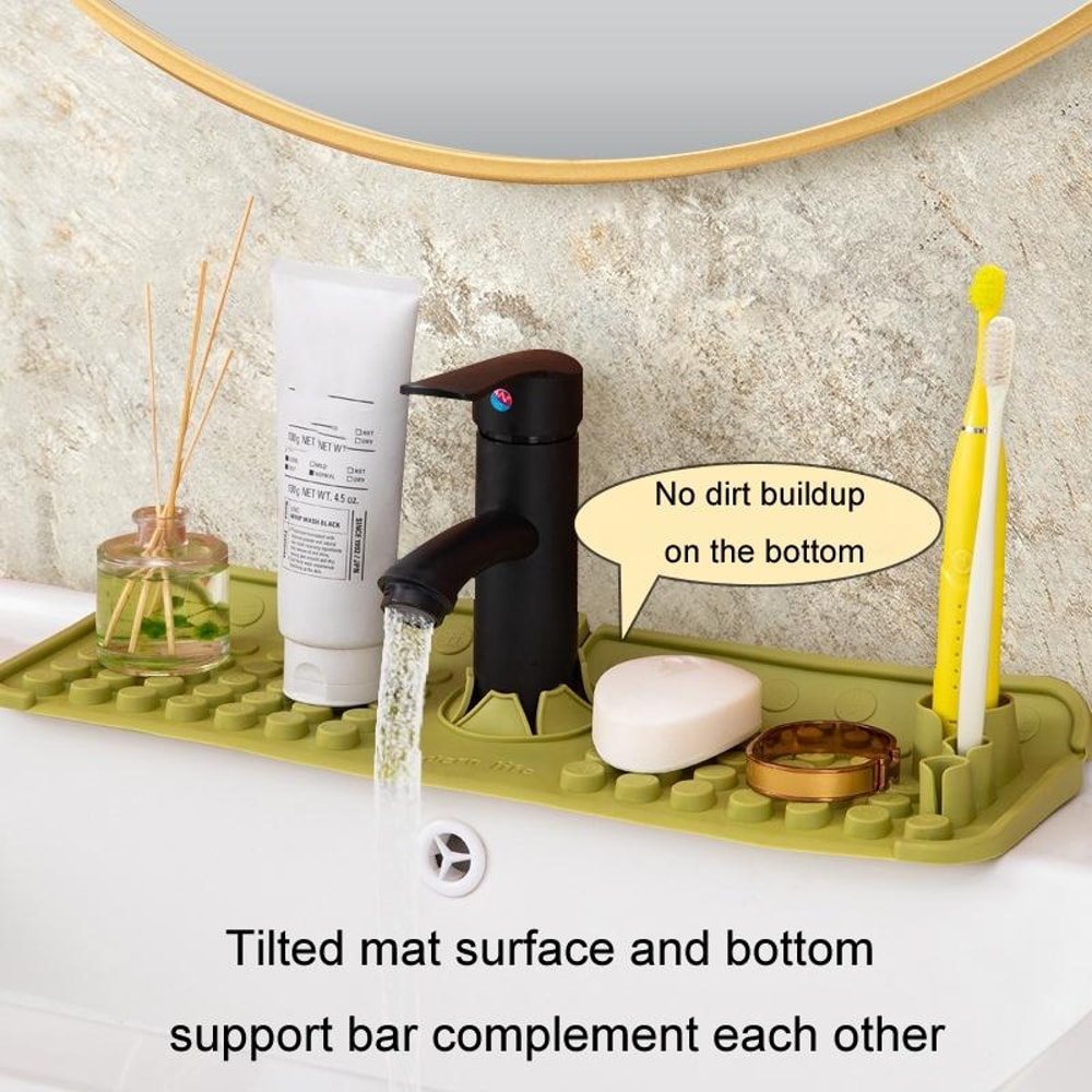 Faucet Silicone Sink Drainage Mat Anti-Slip Splash Guard Kitchen Sink Protector Mat