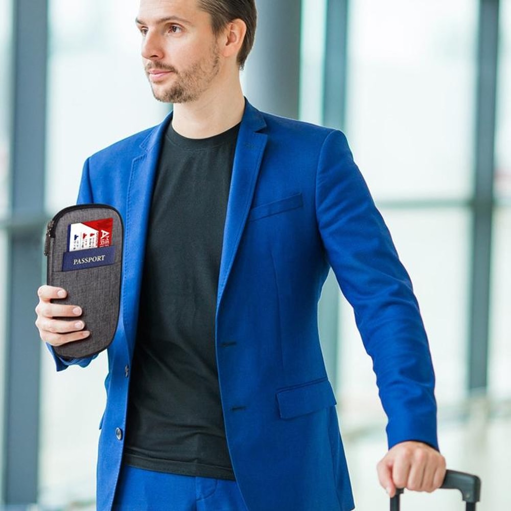 Waterproof Travel Document Organizer Passport Holder With MultiCompartment Storage 6