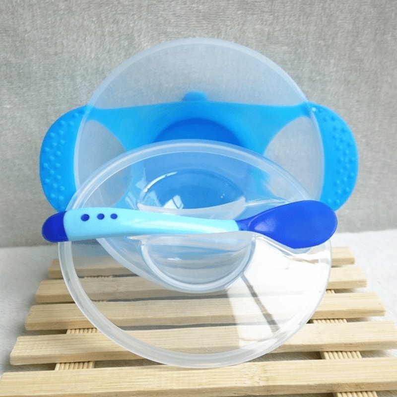 3in1 Baby Feeding Set With Suction Bowl Temperature Sensing Spoon For Easy Mealtime Training 5