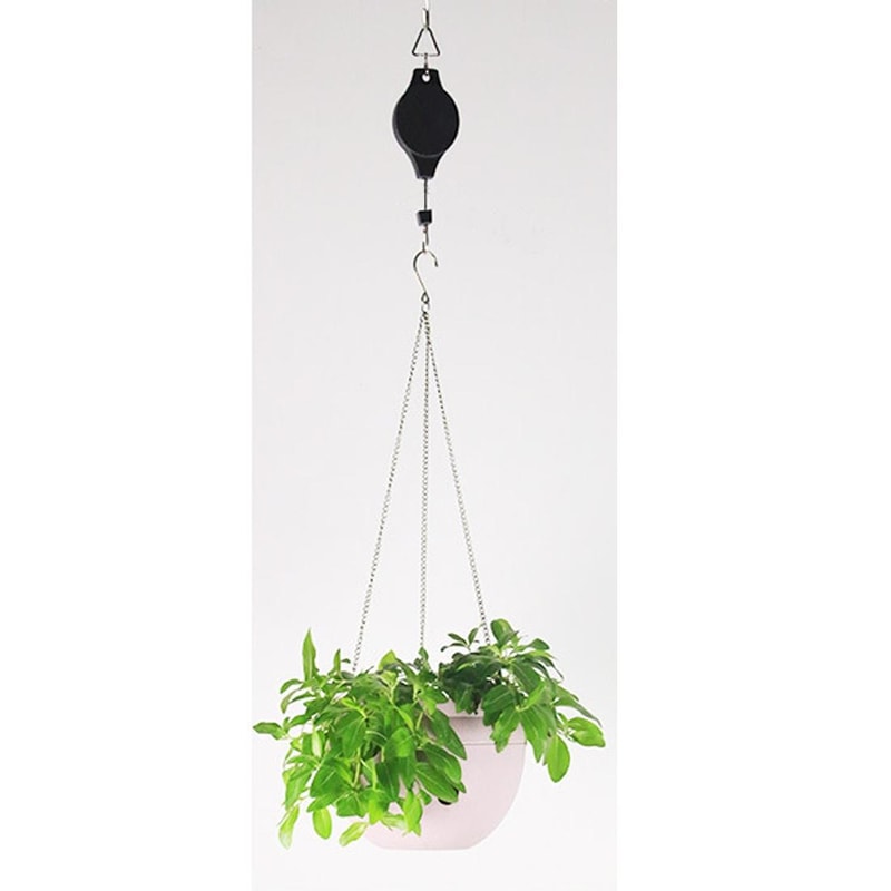 Adjustable Heavy Duty Plant Pulley Hanger System for Hanging Planters and Indoor Outdoor Hooks