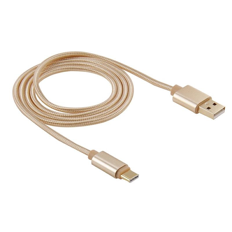 Durable USB C Charging Cable Braided Fast Sync Type C Cable With Metal Connectors 3