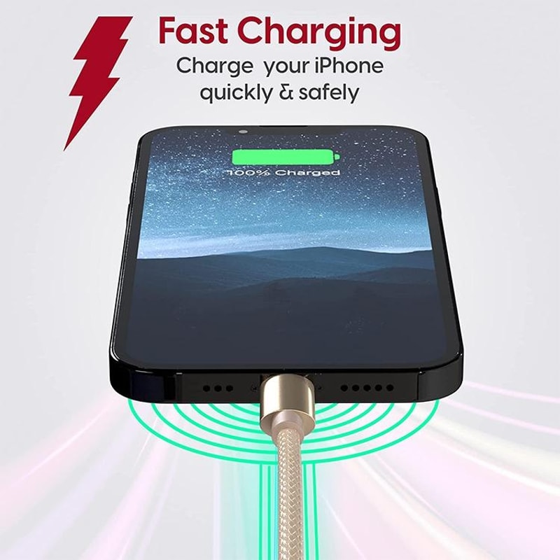 Durable USB C Charging Cable Braided Fast Sync Type C Cable With Metal Connectors 2