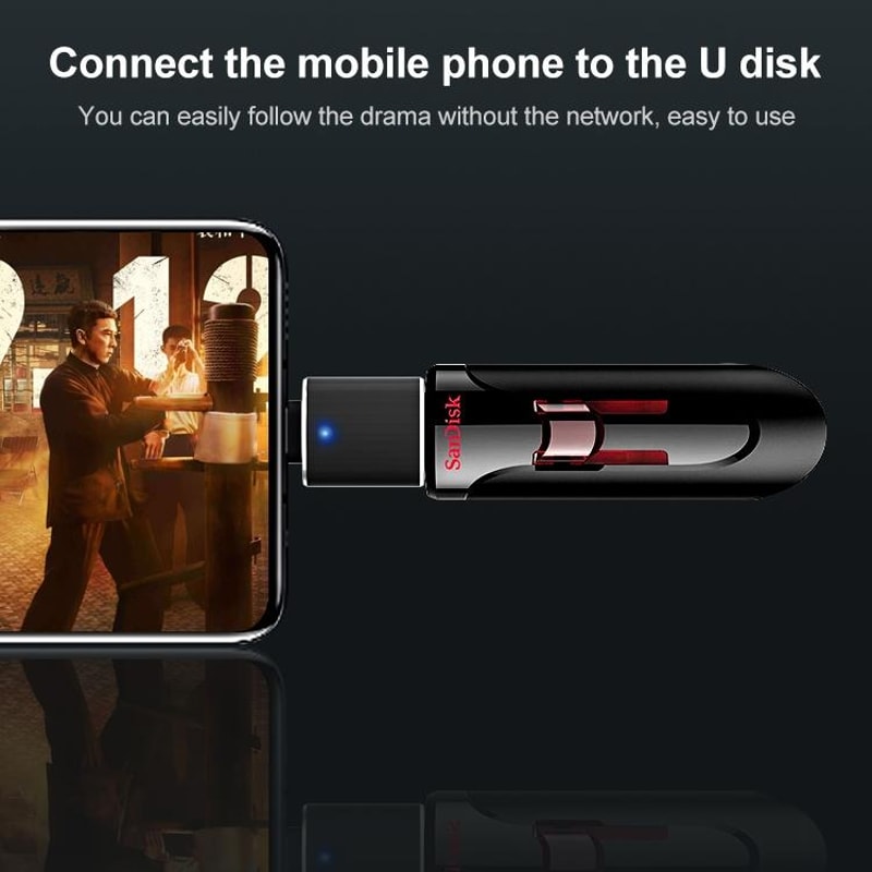 USB C OTG Flash Drive Adapter Portable USB To Type C Memory Reader Gold 6