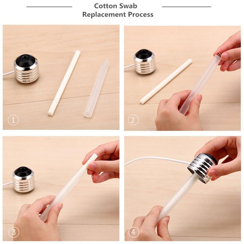 Bulb Shape Aromatherapy Humidifier Essential Oil Diffuser Portable Air Humidifier LED For Home Offi 4