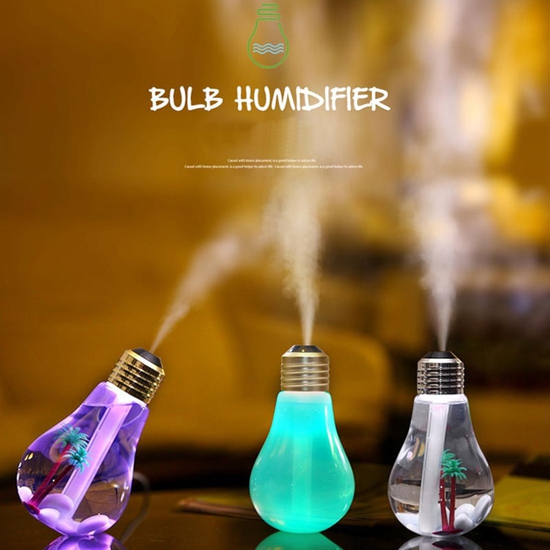 Bulb Shape Aromatherapy Humidifier Essential Oil Diffuser Portable Air Humidifier LED For Home Offi 5