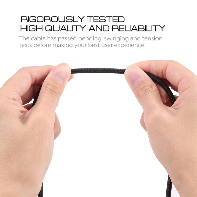 U Shaped USB C Cable Nylon Braided Fast Charge Data Cable For Gaming And Comfortable Use 3