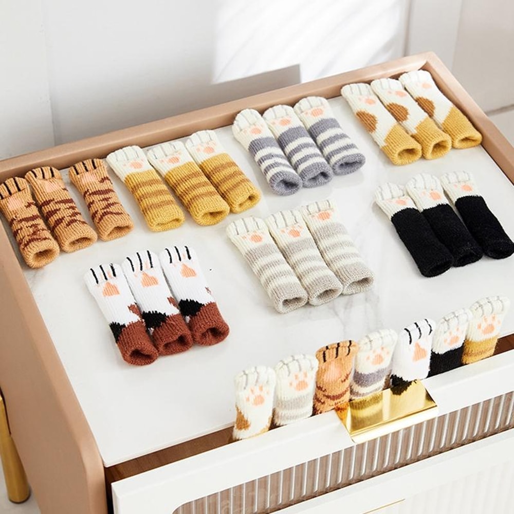 Cat Paw Chair Leg Covers Anti Scratch Furniture Leg Protectors Floor Protection Socks 1