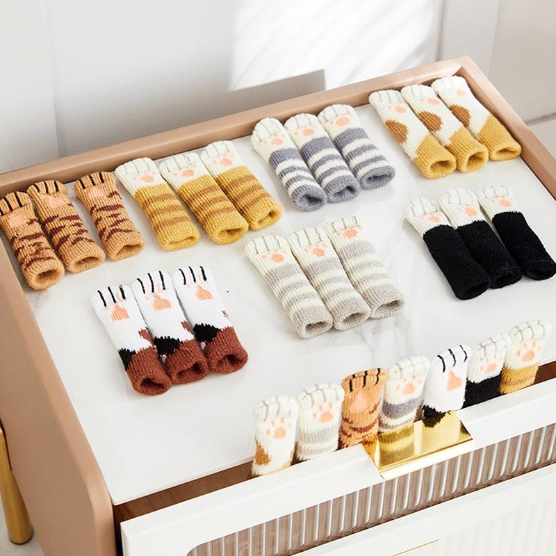 Cat Paw Chair Leg Covers Anti Scratch Furniture Leg Protectors Floor Protection Socks 1