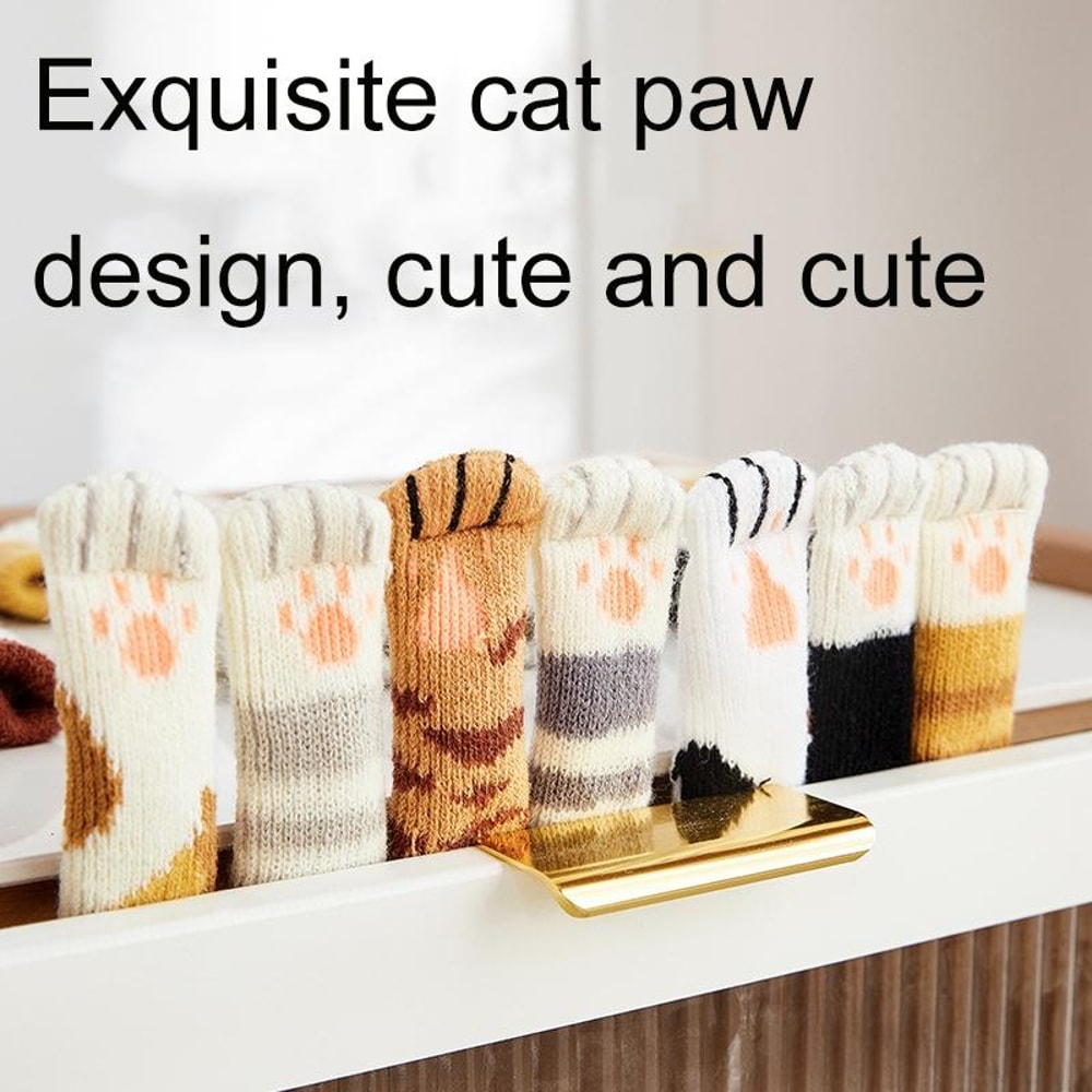 Cat Paw Chair Leg Covers Anti Scratch Furniture Leg Protectors Floor Protection Socks 4