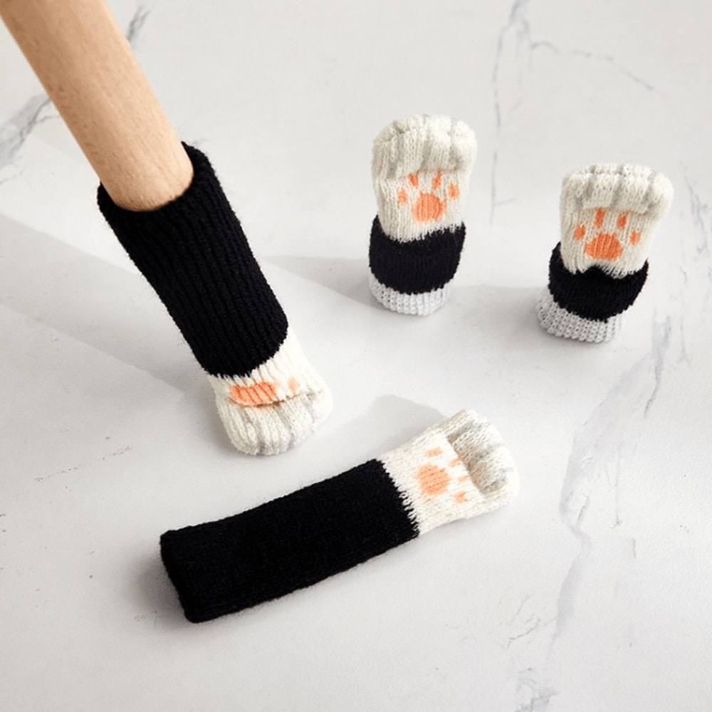 Cat Paw Chair Leg Covers Anti Scratch Furniture Leg Protectors Floor Protection Socks 9