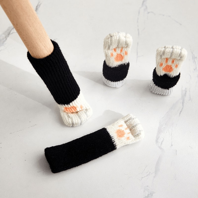 Cat Paw Chair Leg Covers Anti Scratch Furniture Leg Protectors Floor Protection Socks 9