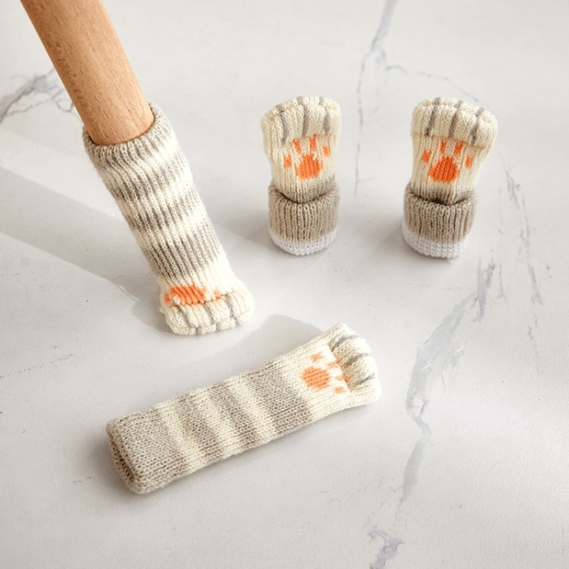 Cat Paw Chair Leg Covers Anti Scratch Furniture Leg Protectors Floor Protection Socks 8