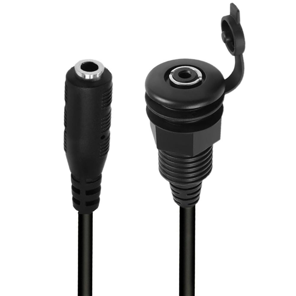 35mm Panel Mount Audio Cable With Threaded Jack Waterproof Audio Extension Cable For Car Marine Ste 5