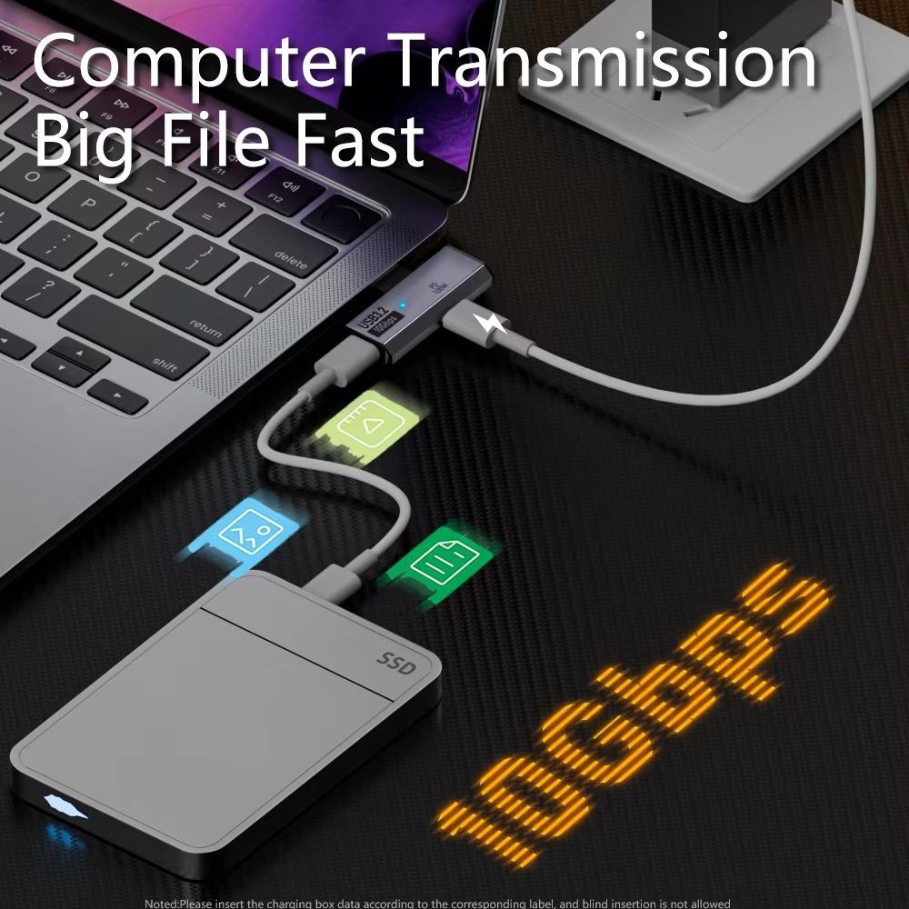 USB C Splitter Adapter OTG PD 100W Dual USB C Charging Hub 5