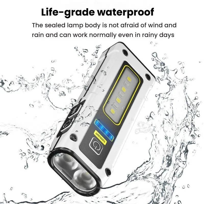 LED Work Light With Power Display Magnetic COB Flashlight For Emergency Repair Outdoor Use 5