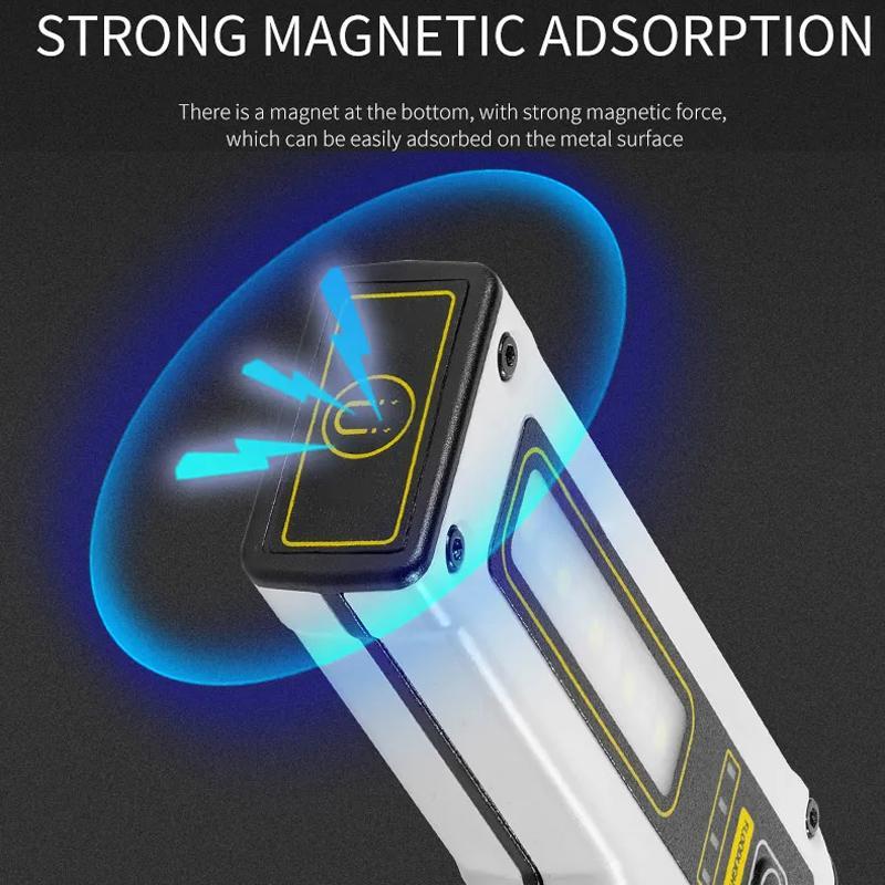 LED Work Light With Power Display Magnetic COB Flashlight For Emergency Repair Outdoor Use 11