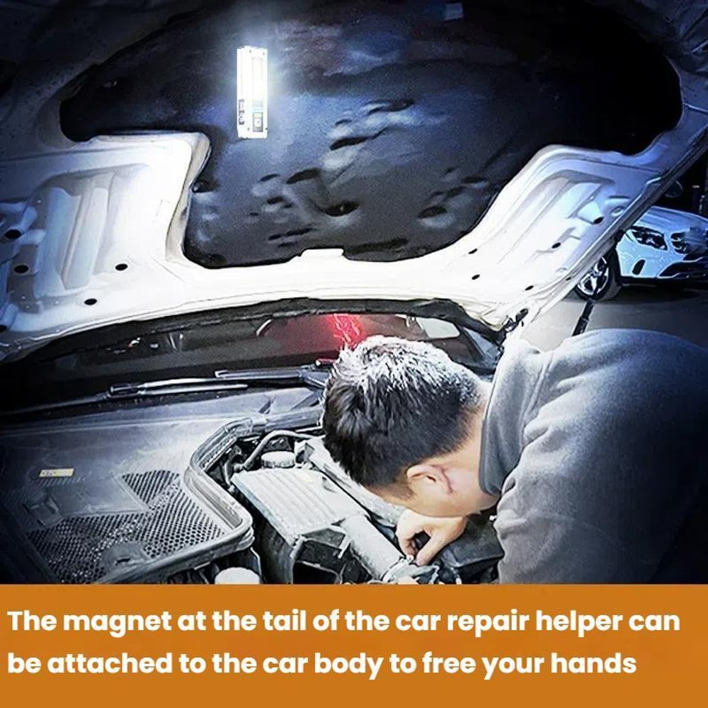 LED Work Light With Power Display Magnetic COB Flashlight For Emergency Repair Outdoor Use 6