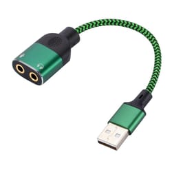usb audio adapter usb to 3.5mm splitter dual headphone mic cable external sound card