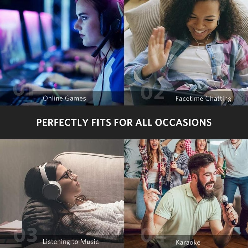 USB Audio Adapter USB To 35mm Splitter Dual Headphone Mic Cable External Sound Card 5