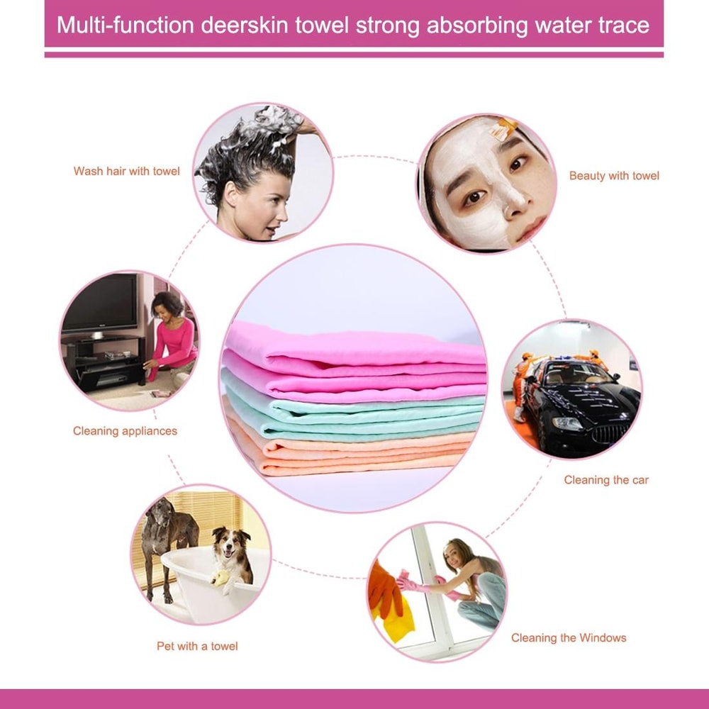 Super Absorbent PVA Car Drying Towel Synthetic Chamois Cloth For Fast Auto Detailing 8