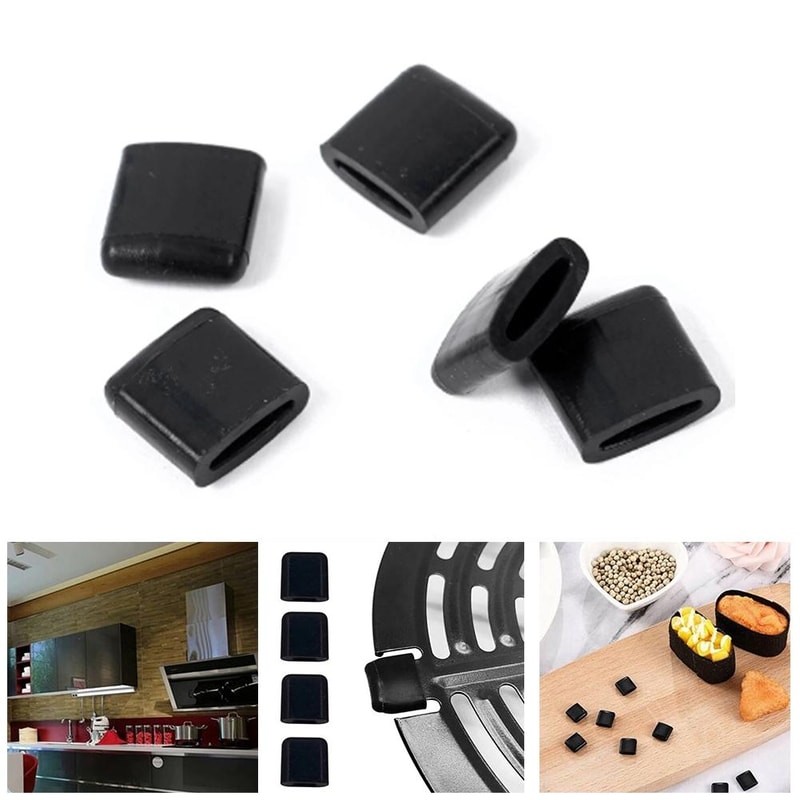 Universal Air Fryer Rubber Bumpers Set, Silicone Tray Protectors & Replacement Parts