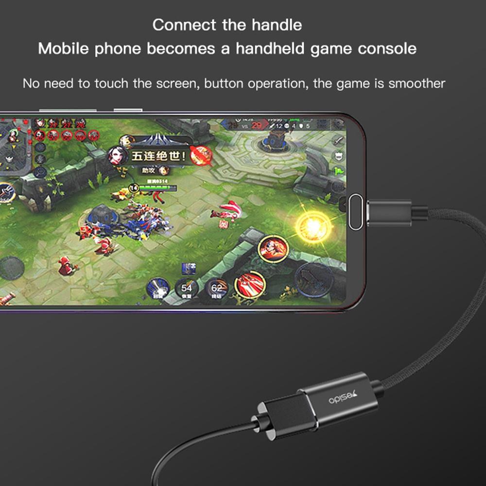 Yesido GS01 USB C OTG Adapter Cable Fast Data Sync And Charging Converter 4