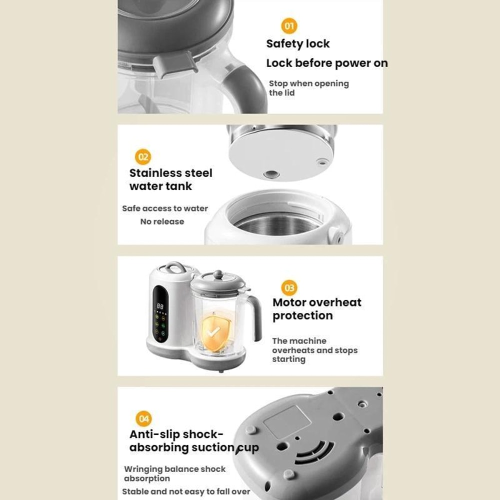 Smart Automatic Baby Food Processor Steamer Blender For Healthy Homemade Meals 7