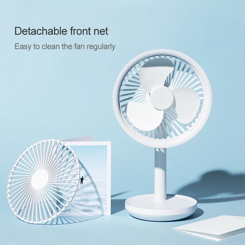 SOLOVE USB Rechargeable Desk Fan Portable Mini Desktop Fan