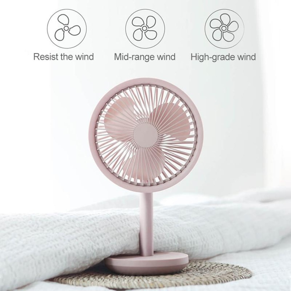 SOLOVE USB Rechargeable Desk Fan Portable Mini Desktop Fan