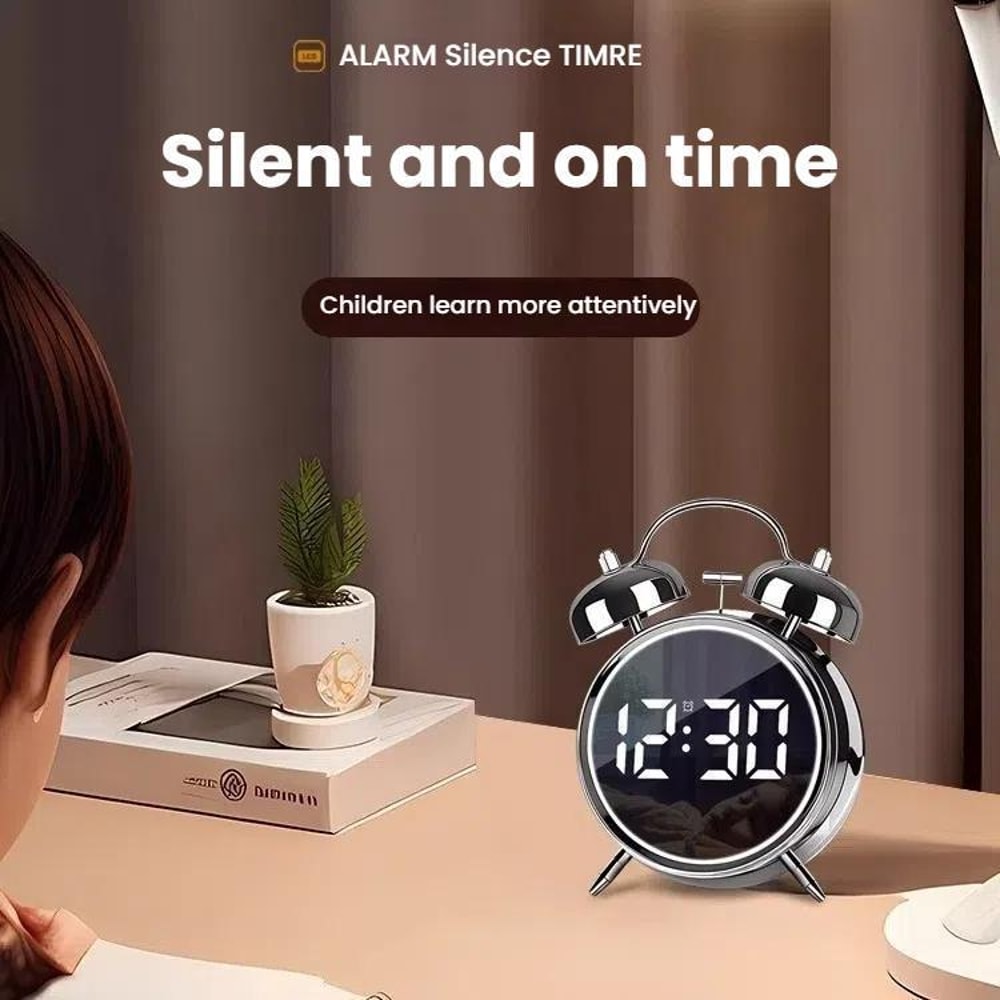 LED Alarm Clock With Night Light Loud Alarm Plug In Digital Bedside Clock 1