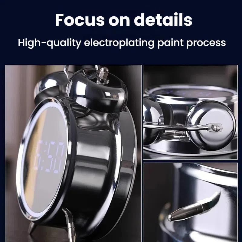 LED Alarm Clock With Night Light Loud Alarm Plug In Digital Bedside Clock 3