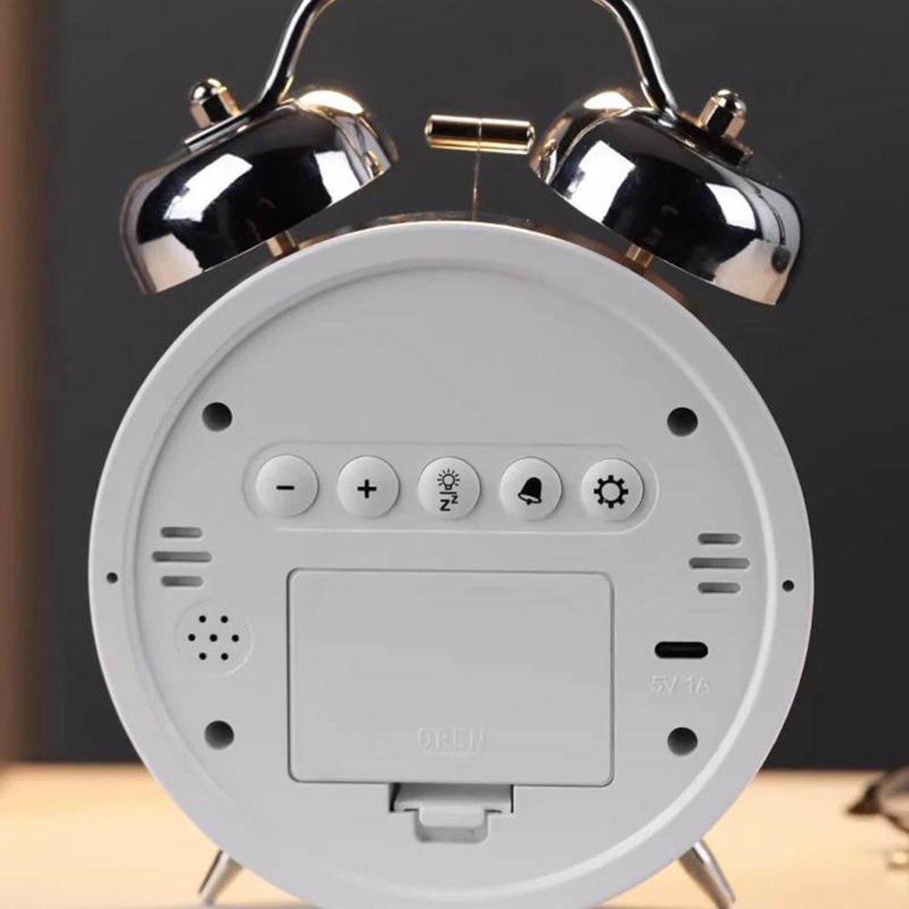 LED Alarm Clock With Night Light Loud Alarm Plug In Digital Bedside Clock 4