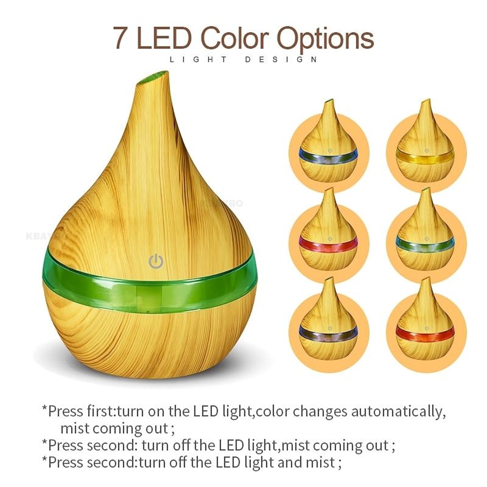 USB Aroma Diffuser Ultrasonic Essential Oil Diffuser Cool Mist Humidifier Aromatherapy Diffuser 6