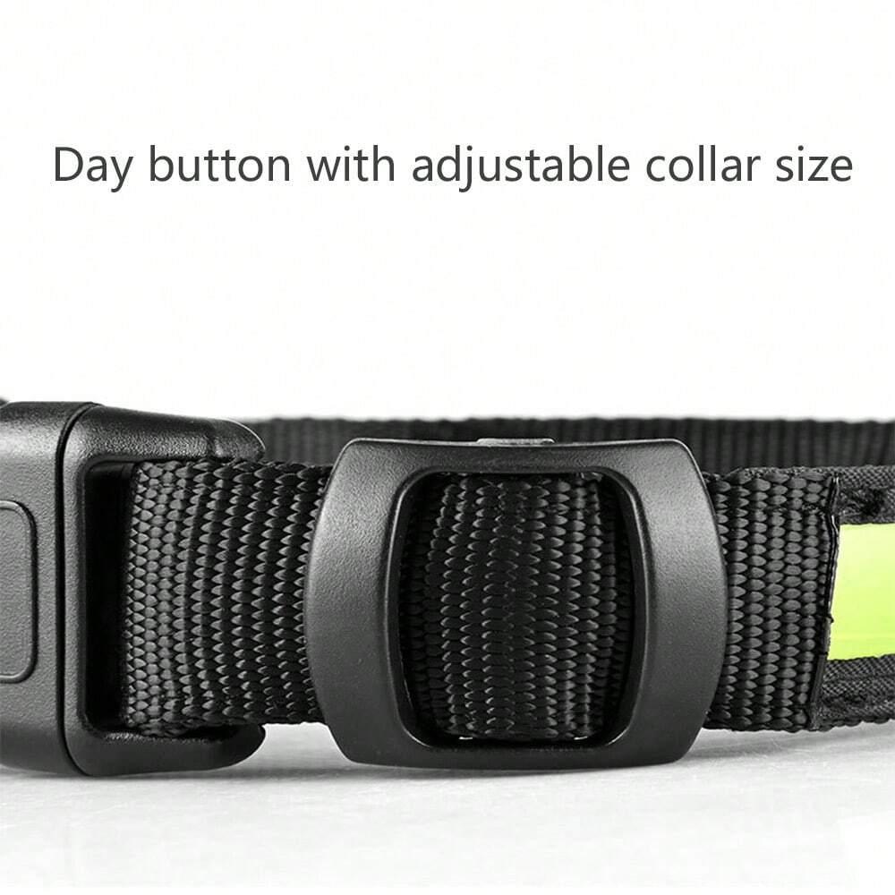 LED AirTag Dog Collar Waterproof GPS Tracker Collar With Quick Release 6