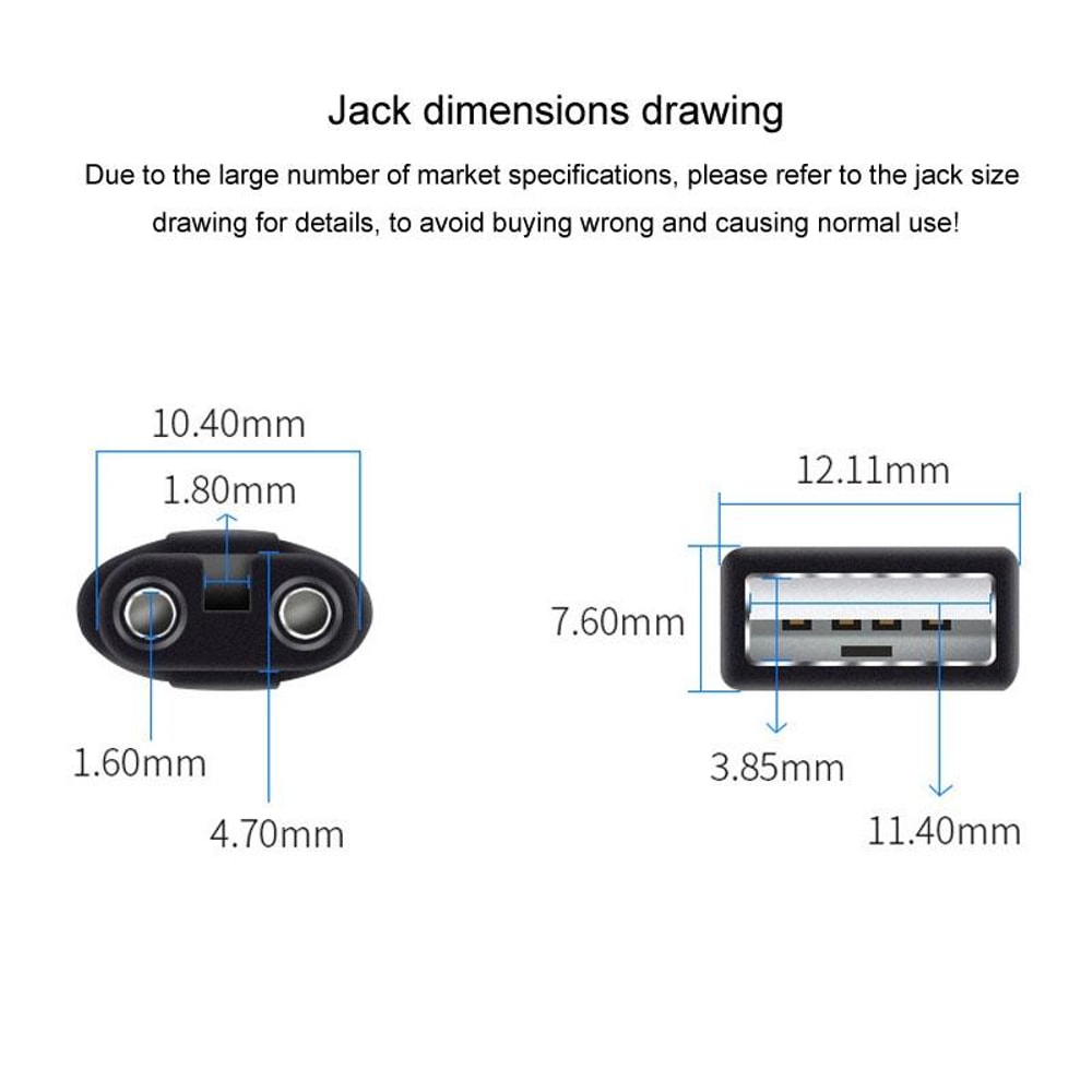 125m USB Charging Cable For Shaver 8 Figure Power Cord For Beauty Devices 2