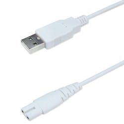 1.25m usb charging cable for shaver 8 figure power cord for beauty devices